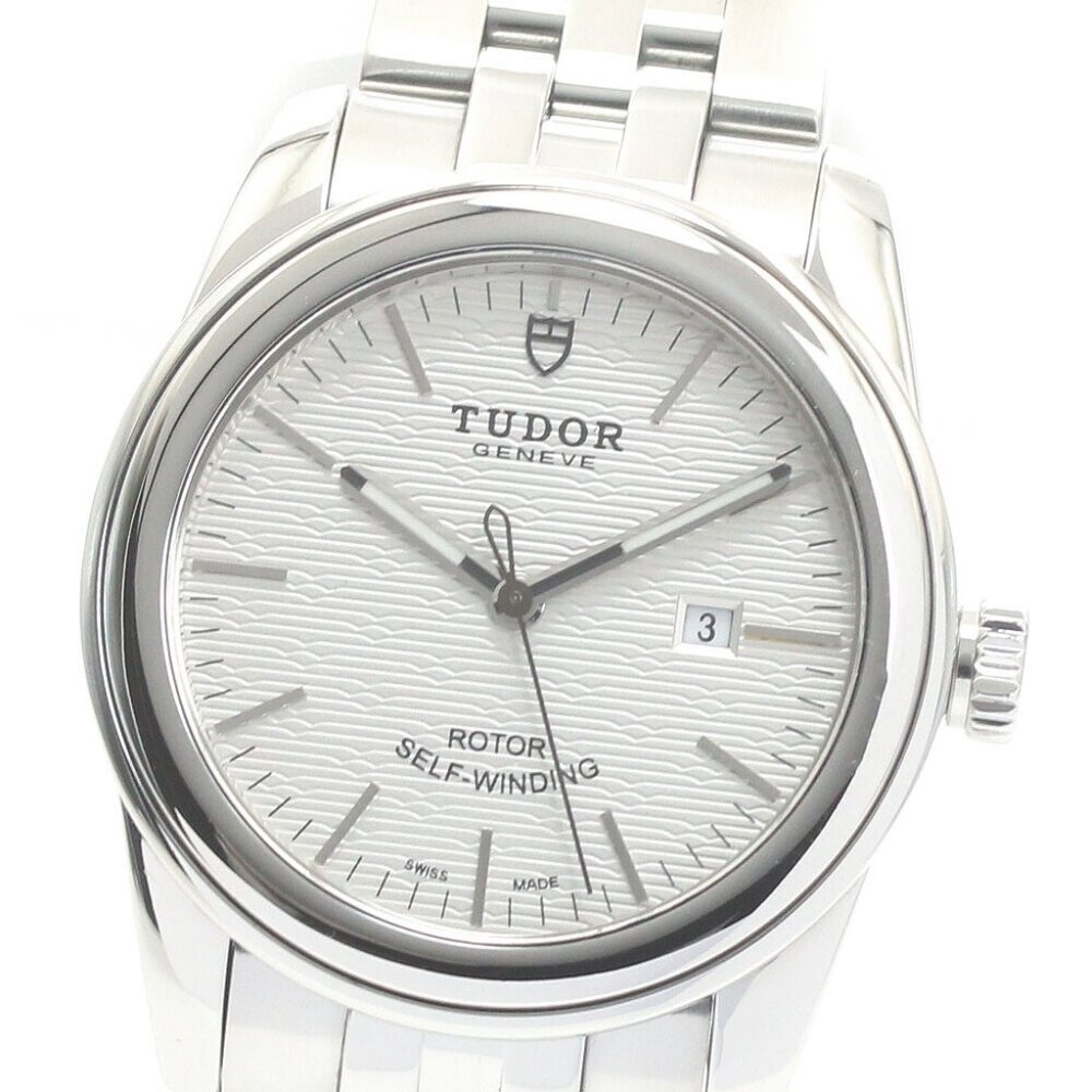 TUDOR Glamor date 53000 Silver Dial Automatic Boy's Watch_871595